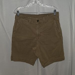 American Eagle Outfitters Men's Tan Flat Front Chino Shorts
